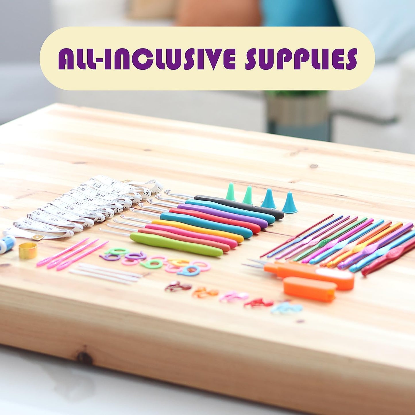 Crochet Kit for Beginners Adults and Kids - Beginner Crochet Kit for Adults with Step-by-Step Video Tutorials, Amigurumi and Crocheting Kit, Crochet Starter Kit with Crochet Yarn and Crochet Backpack