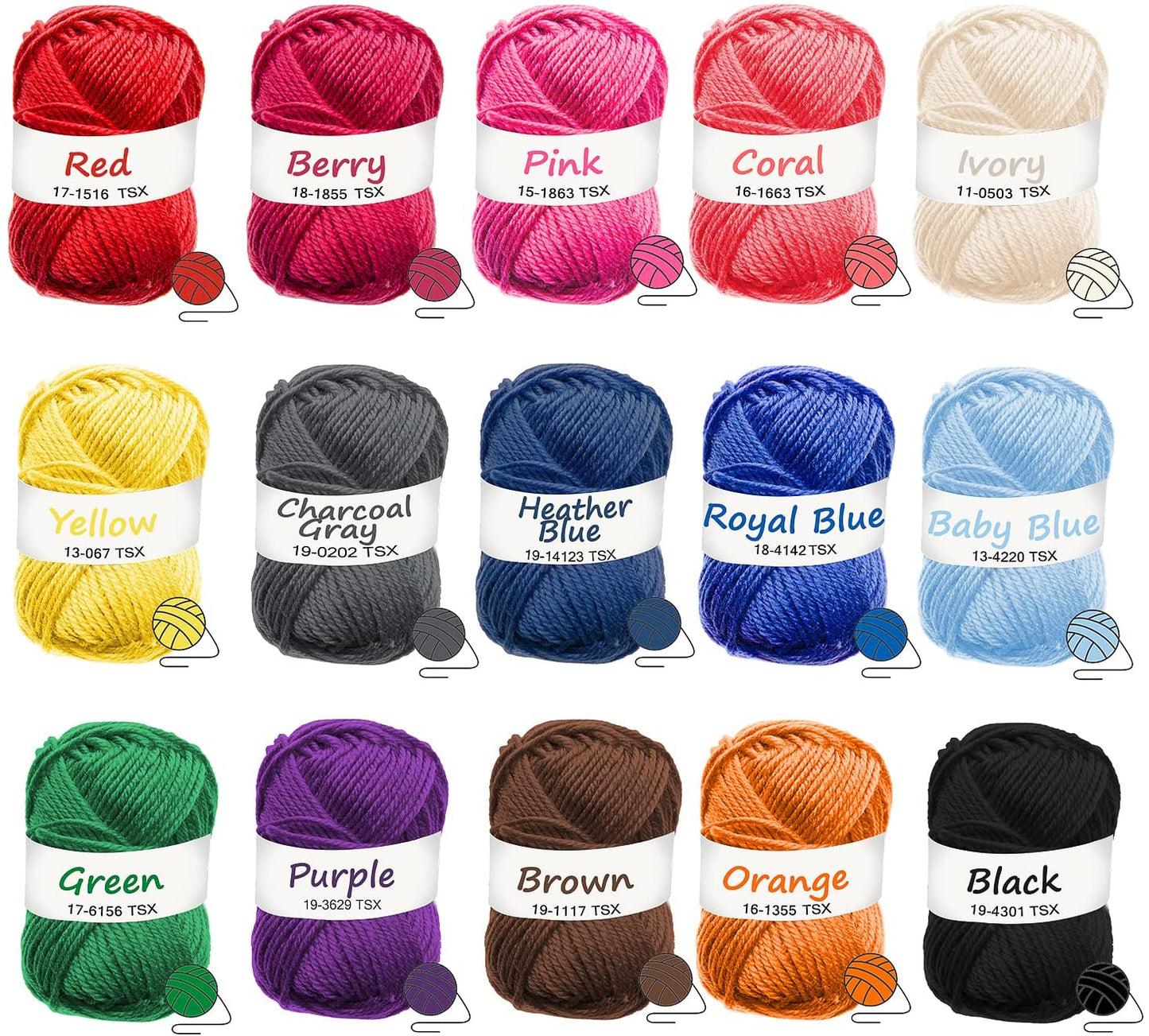 73 Piece Crochet Kit with Crochet Hooks Yarn Set