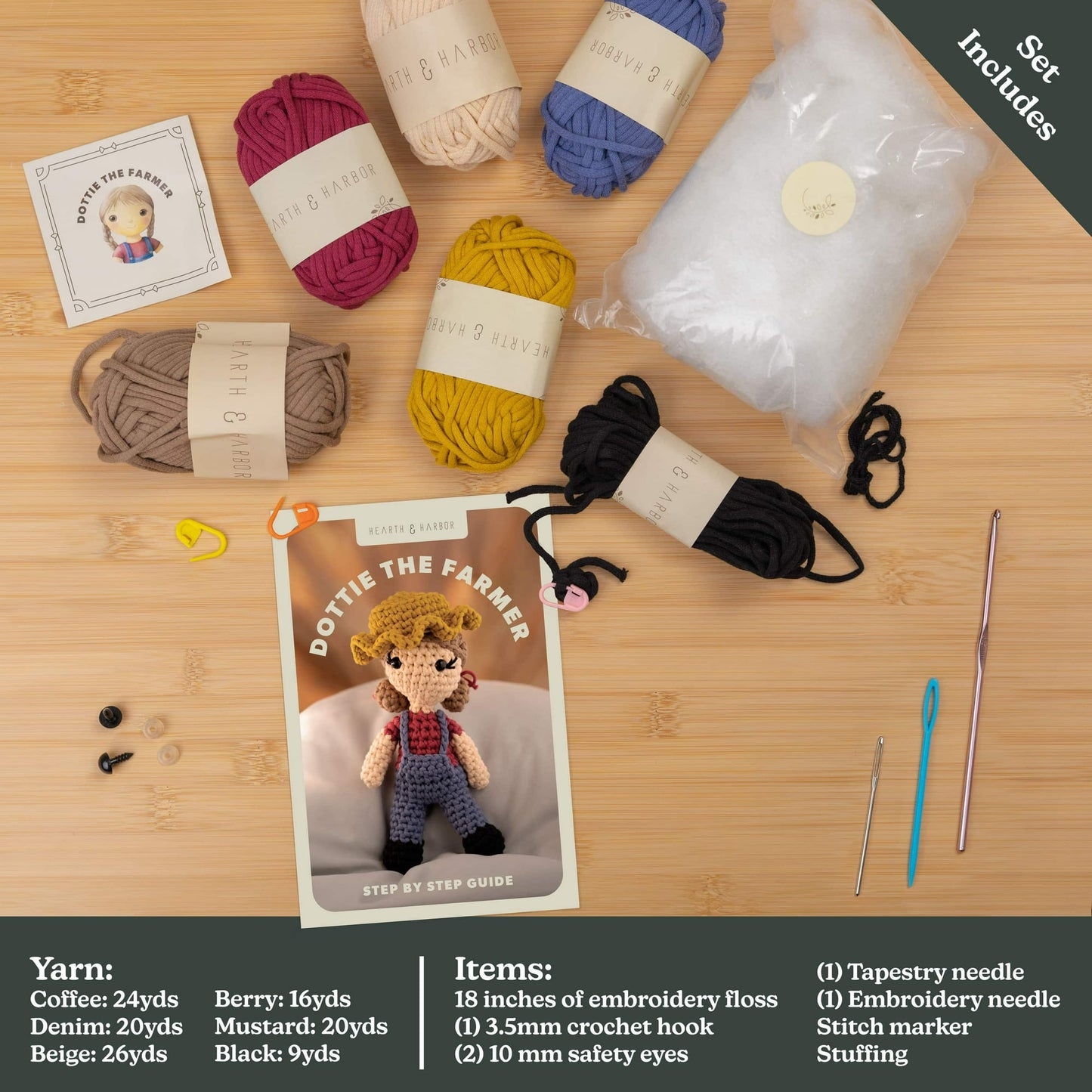 CraftBud Crochet Kit for Beginners, Learn to Crochet Amigurumi Stuffed Animal Kit with Step-by-Step Video Tutorials, Arts & Crafts For Kids and Adults