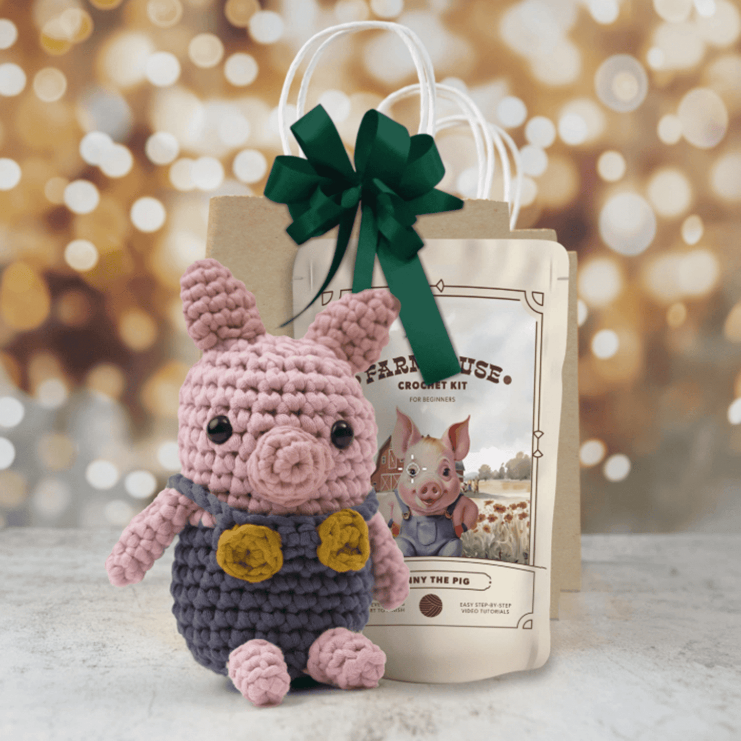 CraftBud Crochet Kit for Beginners, Learn to Crochet Amigurumi Stuffed Animal Kit with Step-by-Step Video Tutorials, Arts & Crafts For Kids and Adults