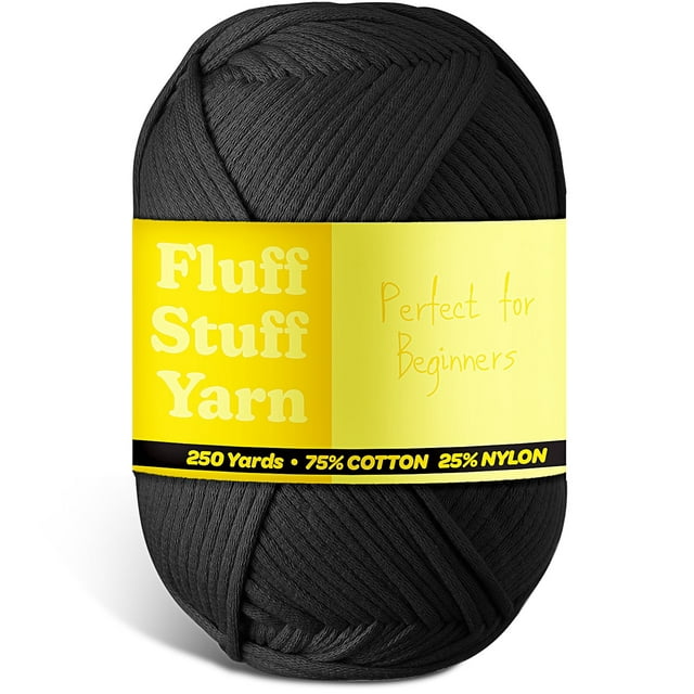 Soft Yarn for Crocheting – Crochet & Knitting Yarn, Beginner Yarn with Easy-to-See Stitches, 250 Yds Amigurumi Yarn, Cotton-Nylon Blend Tshirt Yarn for Crocheting, Worsted Weight Yarn