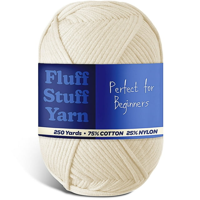 Soft Yarn for Crocheting – Crochet & Knitting Yarn, Beginner Yarn with Easy-to-See Stitches, 250 Yds Amigurumi Yarn, Cotton-Nylon Blend Tshirt Yarn for Crocheting, Worsted Weight Yarn