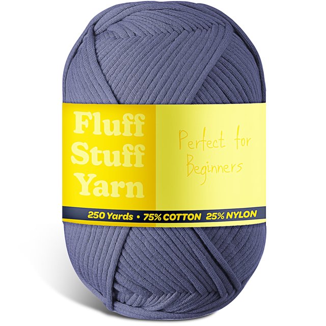 Soft Yarn for Crocheting – Crochet & Knitting Yarn, Beginner Yarn with Easy-to-See Stitches, 250 Yds Amigurumi Yarn, Cotton-Nylon Blend Tshirt Yarn for Crocheting, Worsted Weight Yarn