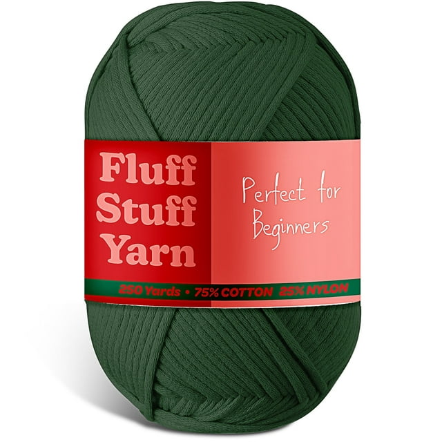 Soft Yarn for Crocheting – Crochet & Knitting Yarn, Beginner Yarn with Easy-to-See Stitches, 250 Yds Amigurumi Yarn, Cotton-Nylon Blend Tshirt Yarn for Crocheting, Worsted Weight Yarn