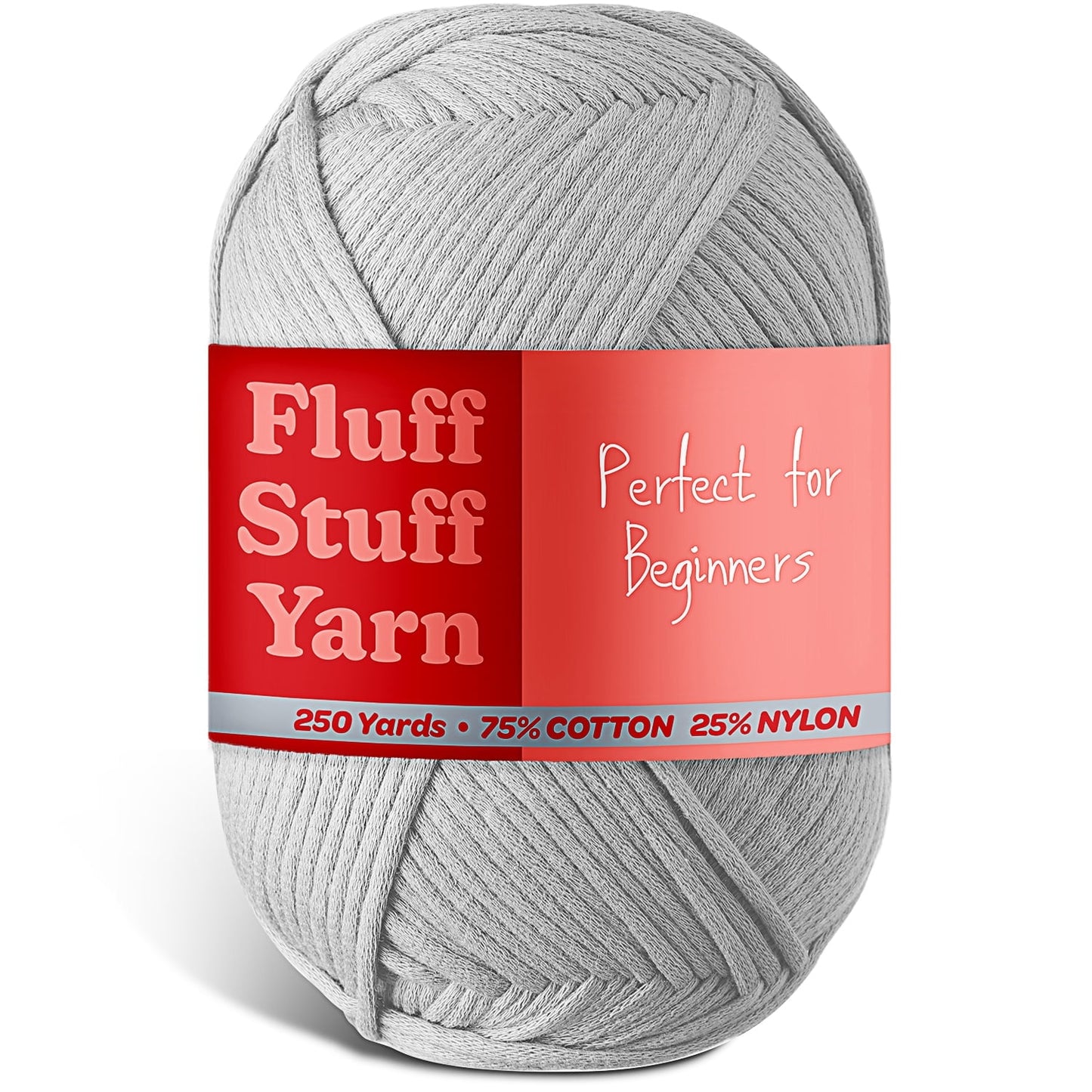 Soft Yarn for Crocheting – Crochet & Knitting Yarn, Beginner Yarn with Easy-to-See Stitches, 250 Yds Amigurumi Yarn, Cotton-Nylon Blend Tshirt Yarn for Crocheting, Worsted Weight Yarn