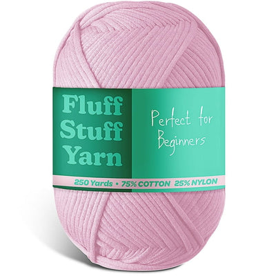 Soft Yarn for Crocheting – Crochet & Knitting Yarn, Beginner Yarn with Easy-to-See Stitches, 250 Yds Amigurumi Yarn, Cotton-Nylon Blend Tshirt Yarn for Crocheting, Worsted Weight Yarn