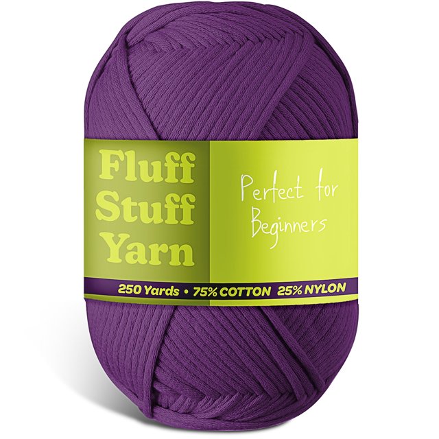 Soft Yarn for Crocheting – Crochet & Knitting Yarn, Beginner Yarn with Easy-to-See Stitches, 250 Yds Amigurumi Yarn, Cotton-Nylon Blend Tshirt Yarn for Crocheting, Worsted Weight Yarn