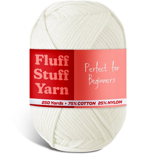 Soft Yarn for Crocheting – Crochet & Knitting Yarn, Beginner Yarn with Easy-to-See Stitches, 250 Yds Amigurumi Yarn, Cotton-Nylon Blend Tshirt Yarn for Crocheting, Worsted Weight Yarn