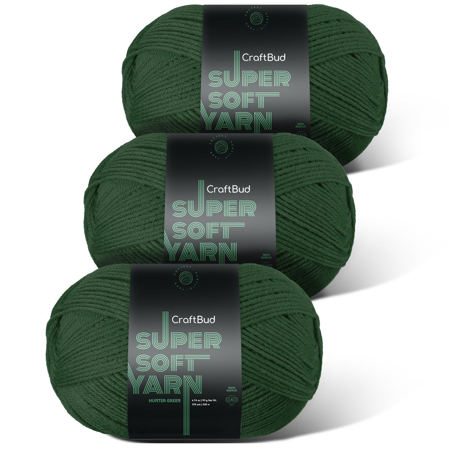 Acrylic Yarn for Crocheting & Knitting - Crochet Yarn for Crocheting, Knitting Yarn, Soft Yarn for Crocheting, 3 Pack of 370 Yards Yarn for Knitting & Amigurumi, Medium Worsted Weight Yarn