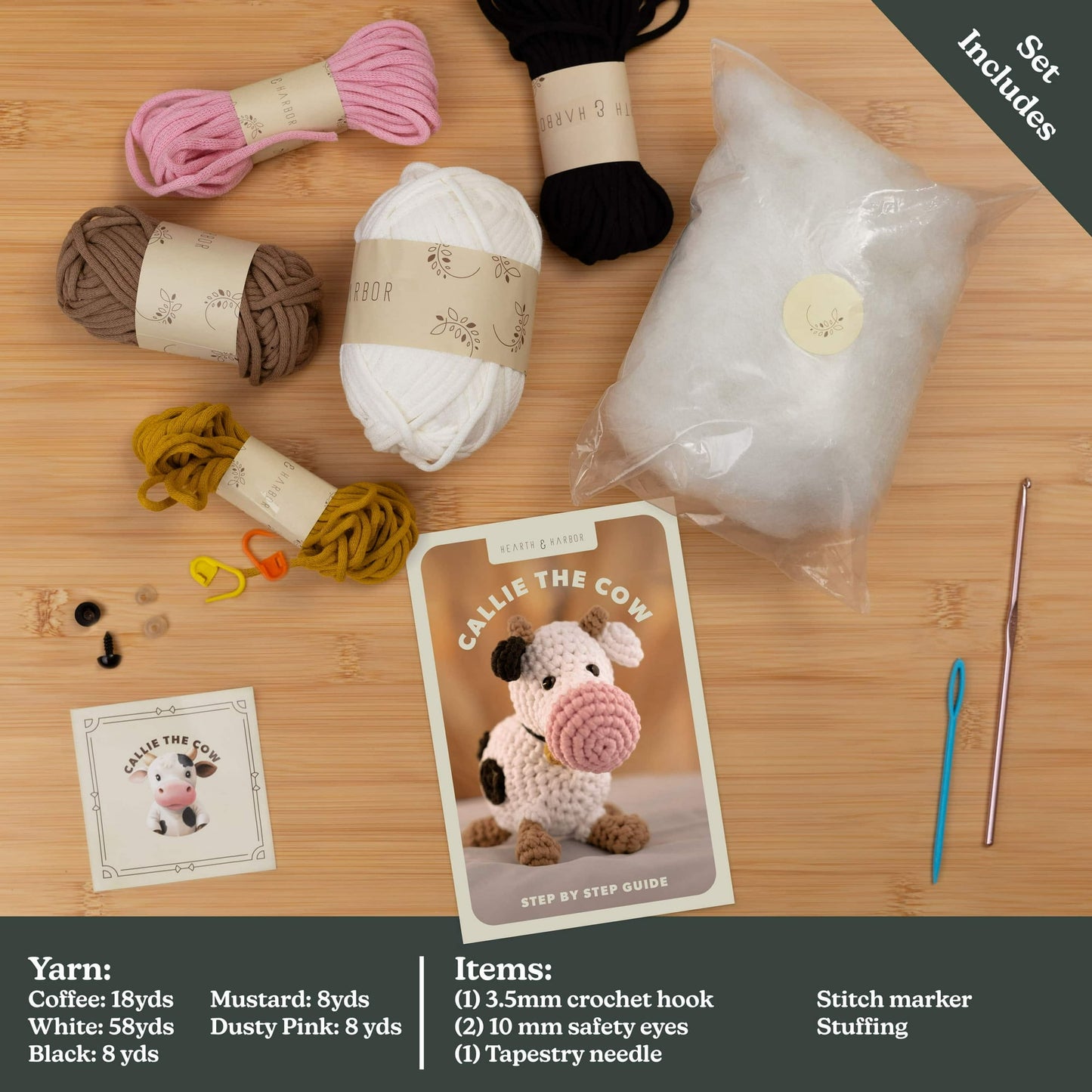 CraftBud Crochet Kit for Beginners, Learn to Crochet Amigurumi Stuffed Animal Kit with Step-by-Step Video Tutorials, Arts & Crafts For Kids and Adults