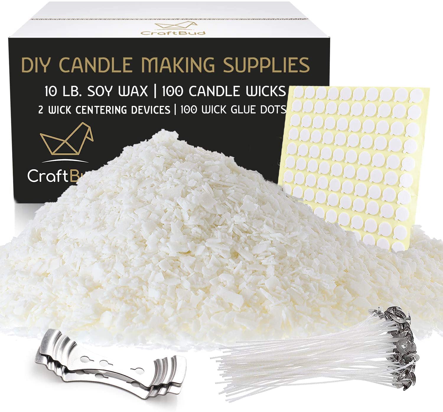 10 lbs Natural Soy Candle Wax & Candle Making Supplies - DIY