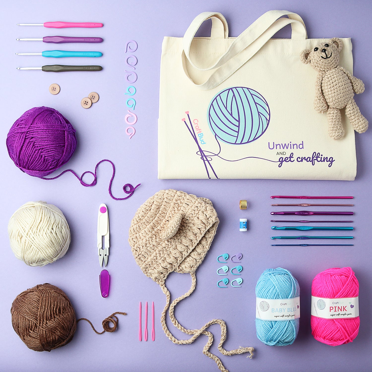 Crochet Kit Acrylic As Shown For Beginners,Crochet Kit For Adults