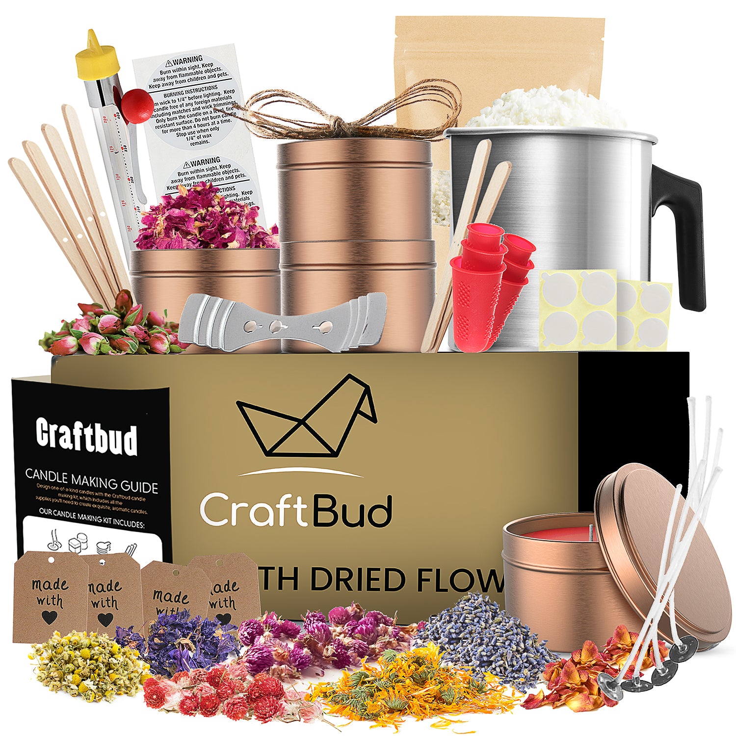 Craftbud 108 Piece Candle Making Kit for Adults & Kids - Full DIY Soy  Candle Making Kit with Candle Wax and Supplies - On Sale - Bed Bath &  Beyond - 35166477