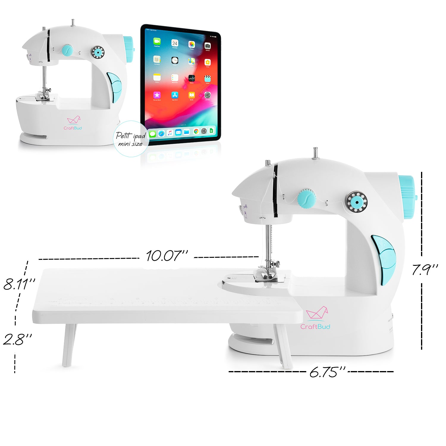 MiniaPortableaSewingaMachine Magicfly Mini Sewing Machine for Beginner,  Dual Speed Portable Sewing Machine Machine with Extension Table, Light, Sewing  Kit