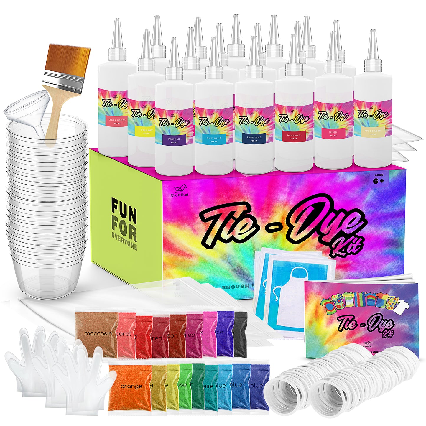  Tie Dye Kit for Kids Adults - Arts and Crafts Toy for Girls &  Boys Ages 6-12 - Fabric Tye Dye Craft Kits 20 Colors, Birthday Christmas  Gifts for Kids 3 4 5 6 7 8 9 10+